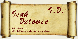 Isak Dulović vizit kartica